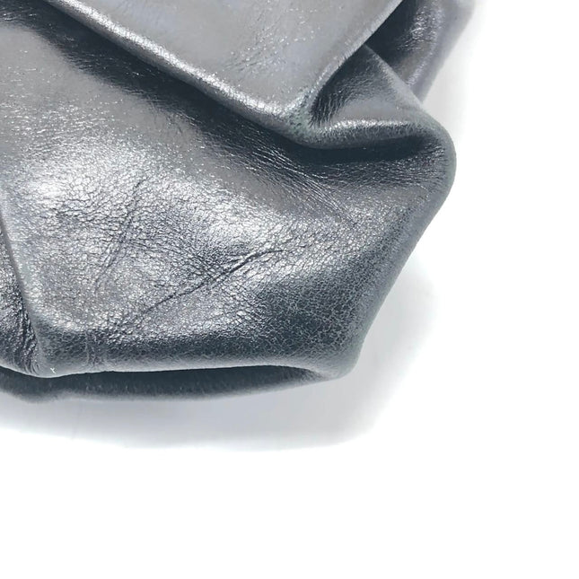 Dior Corset Black Leather Lace-up Ballet Bag Handbag Silver Hardware