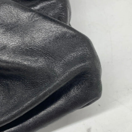 Dior Corset Black Leather Lace-up Ballet Bag Handbag Silver Hardware