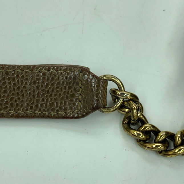 Chanel Shiva Flap Bag Jumbo Brown Quilted Shiny Caviar Leather Gold Hardware