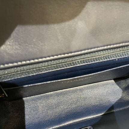 Chanel Classic Flap Mini 2020 Navy Lambskin Leather Silver Hardware