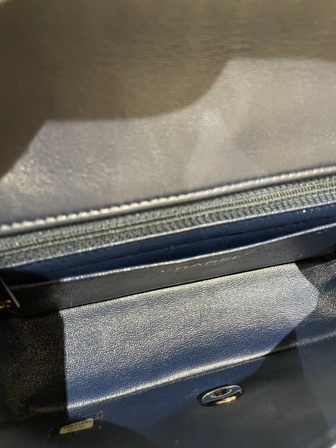 Chanel Classic Flap Mini 2020 Navy Lambskin Leather Silver Hardware