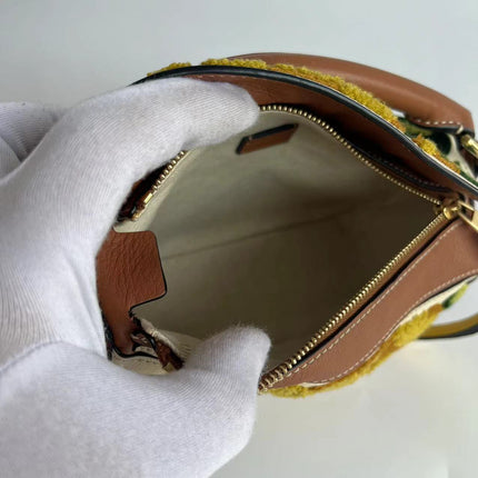 Loewe x William De Morgan Puzzle Small Embroidered Brown Yellow Multicolor