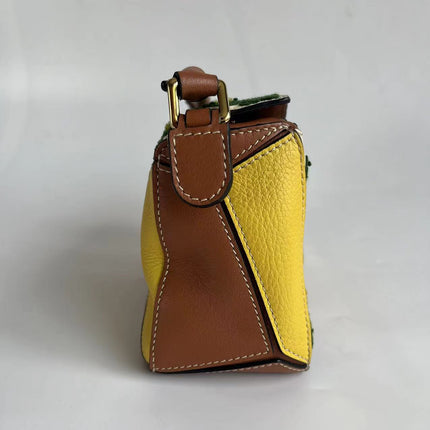 Loewe x William De Morgan Puzzle Small Embroidered Brown Yellow Multicolor