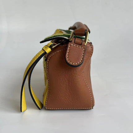 Loewe x William De Morgan Puzzle Small Embroidered Brown Yellow Multicolor