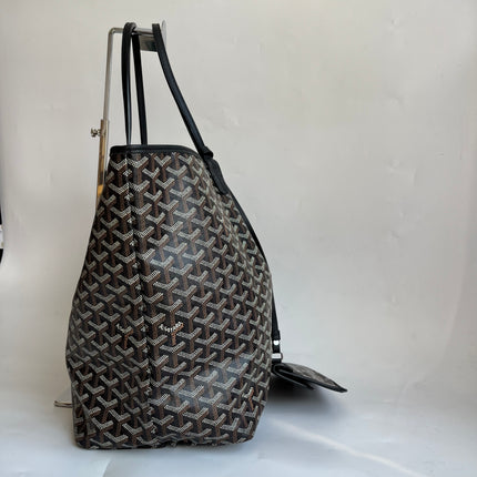 Goyard Saint Louis GM Tote Large Black Goyardine Canvas 2019