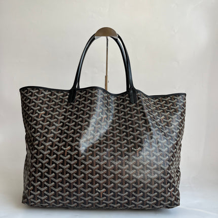 Goyard Saint Louis GM Tote Large Black Goyardine Canvas 2019