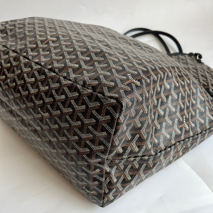 Goyard Saint Louis GM Tote Large Black Goyardine Canvas 2019