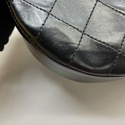 Chanel Vintage Mini Half Moon Flap Bag Black Lambskin Leather Gold Hardware 1986-1988