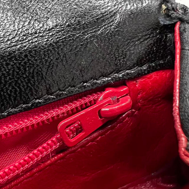 Chanel Vintage Black Fabric Flap Bag with Woven Gold Chain Strap