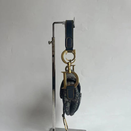 Dior Saddle Vintage Navy Oblique with Multicolor Silk Lining