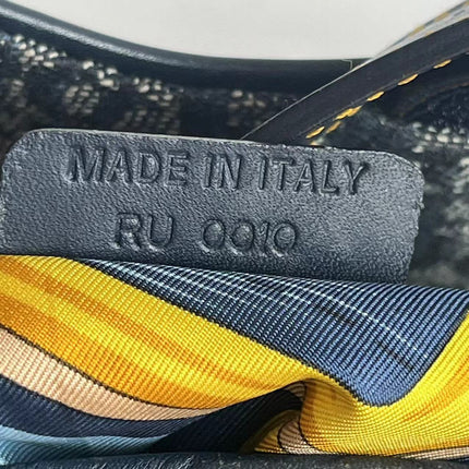 Dior Saddle Vintage Navy Oblique with Multicolor Silk Lining