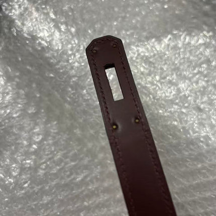 Hermès Kelly 32 Sellier Burgundy Box Leather Gold HW 1978
