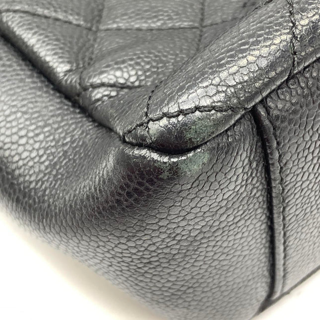 Chanel PST Petite Shopping Tote Black Caviar Leather Gold Hardware 2012