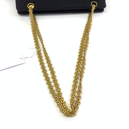 Chanel Black Quilted Jersey Reissue Frame Bag Cotton Chain Strap Red Kisslock Pouch