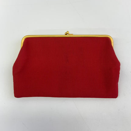 Chanel Black Quilted Jersey Reissue Frame Bag Cotton Chain Strap Red Kisslock Pouch