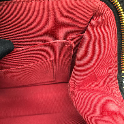 Chanel Black Quilted Jersey Reissue Frame Bag Cotton Chain Strap Red Kisslock Pouch