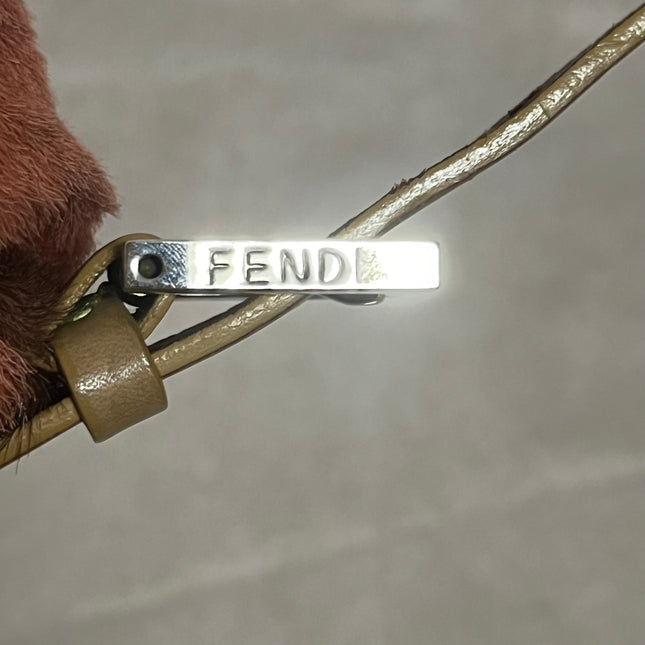 Fendi Baguette Vintage Pony Hair Coral Pink Animal Print