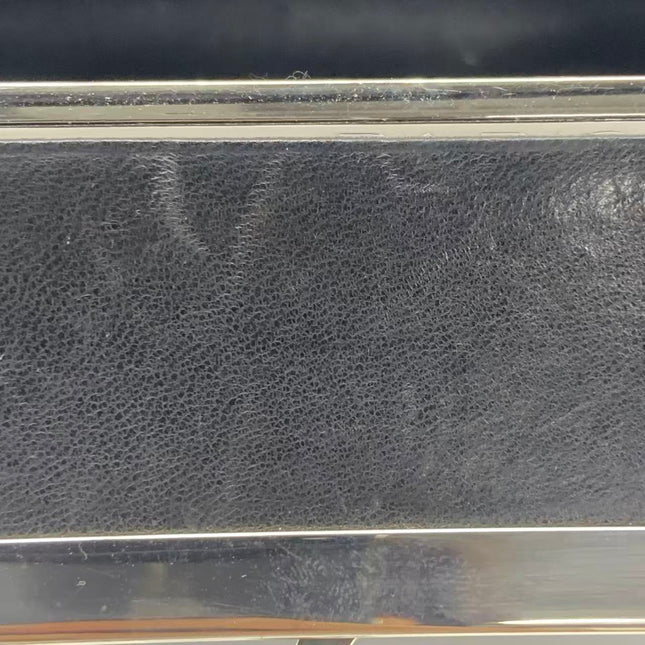 Chanel Vanity Case Vintage Black Patent Leather Silver Clasp Hardware