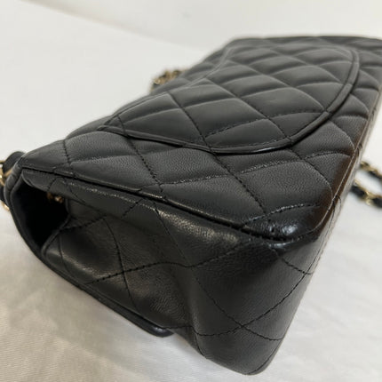 Chanel Classic Flap Rectangular Mini 2014 Black Lambskin Leather Gold Hardware