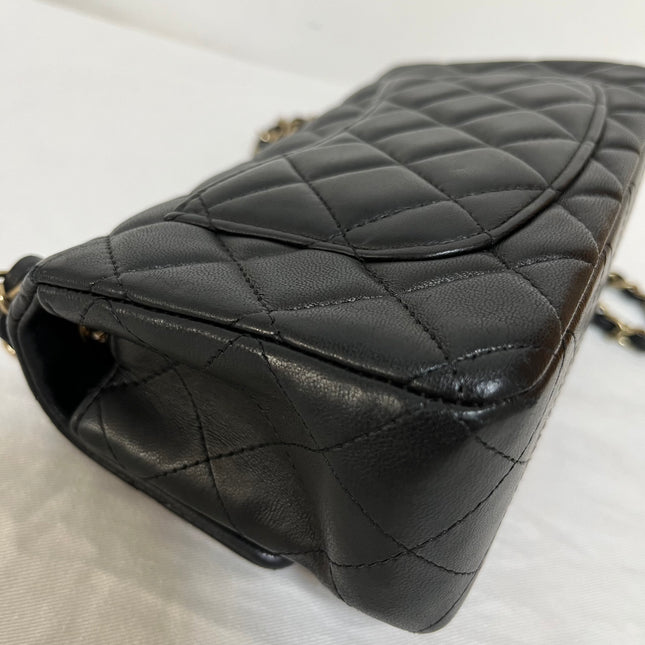 Chanel Classic Flap Rectangular Mini 2014 Black Lambskin Leather Gold Hardware