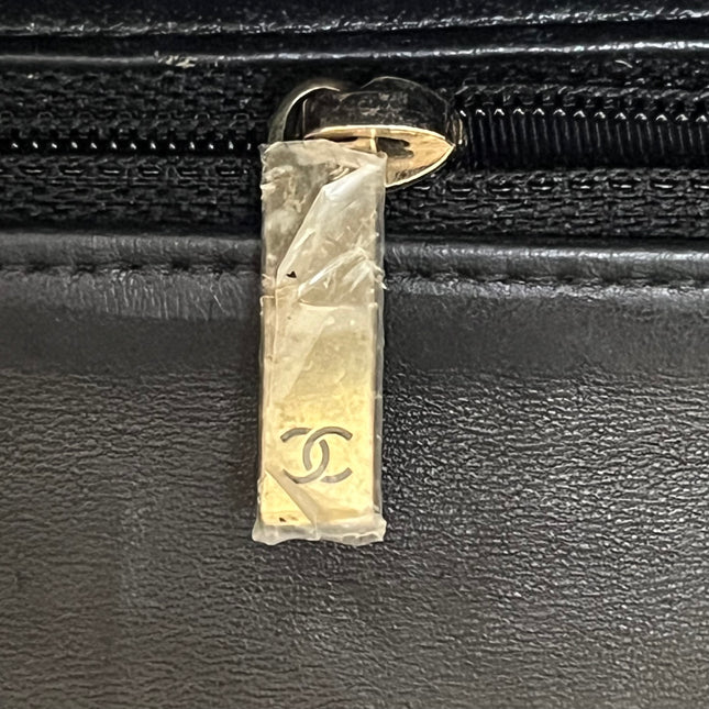 Chanel Classic Flap Rectangular Mini 2014 Black Lambskin Leather Gold Hardware