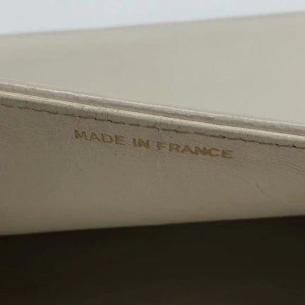 Chanel 1989-1991 White Lambskin Trapezium Shape Flap Bag