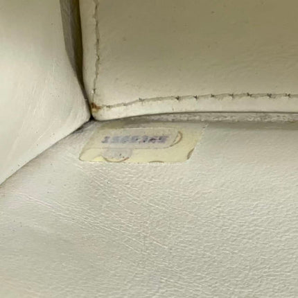 Chanel 1989-1991 White Lambskin Trapezium Shape Flap Bag