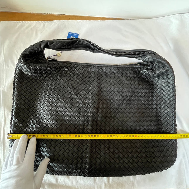 Bottega Veneta Veneta Hobo Maxi Black Leather 52cm