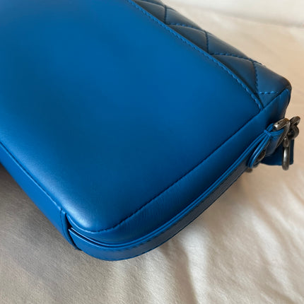 Chanel Rock My Shoulder Flap Bag Small Blue Quilted Calfskin Leather