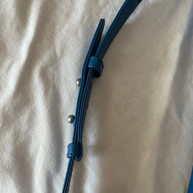 Chanel Rock My Shoulder Flap Bag Small Blue Quilted Calfskin Leather