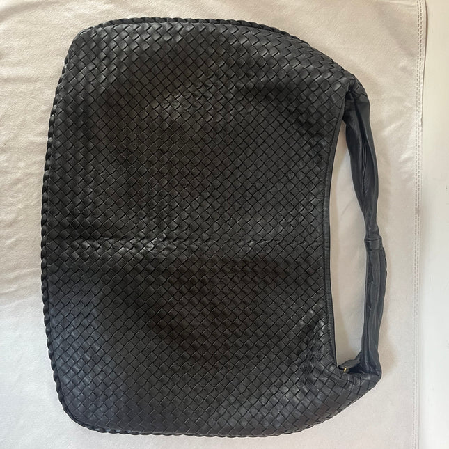Bottega Veneta Veneta Hobo Maxi Black Leather 52cm