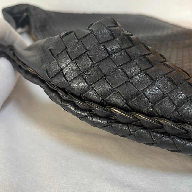 Bottega Veneta Veneta Hobo Maxi Black Leather 52cm