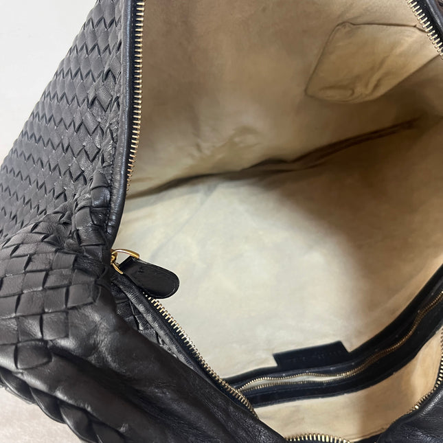 Bottega Veneta Veneta Hobo Maxi Black Leather 52cm
