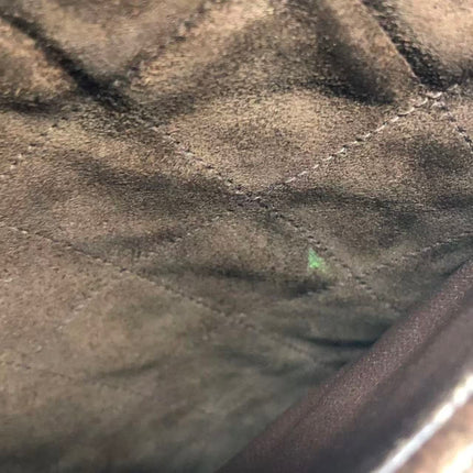 Chanel Vintage Kelly Brown Suede Leather Shoulder Bag Silver Hardware, 1996-1997