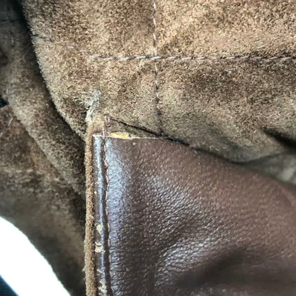 Chanel Vintage Kelly Brown Suede Leather Shoulder Bag Silver Hardware, 1996-1997