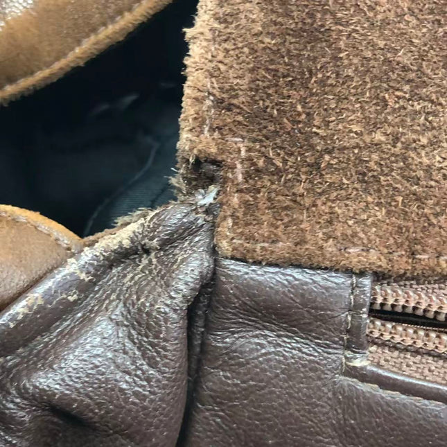 Chanel Vintage Kelly Brown Suede Leather Shoulder Bag Silver Hardware, 1996-1997