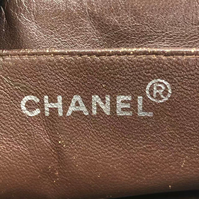 Chanel Vintage Kelly Brown Suede Leather Shoulder Bag Silver Hardware, 1996-1997