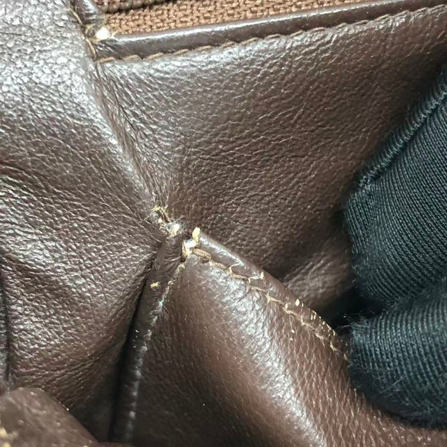 Chanel Vintage Kelly Brown Suede Leather Shoulder Bag Silver Hardware, 1996-1997