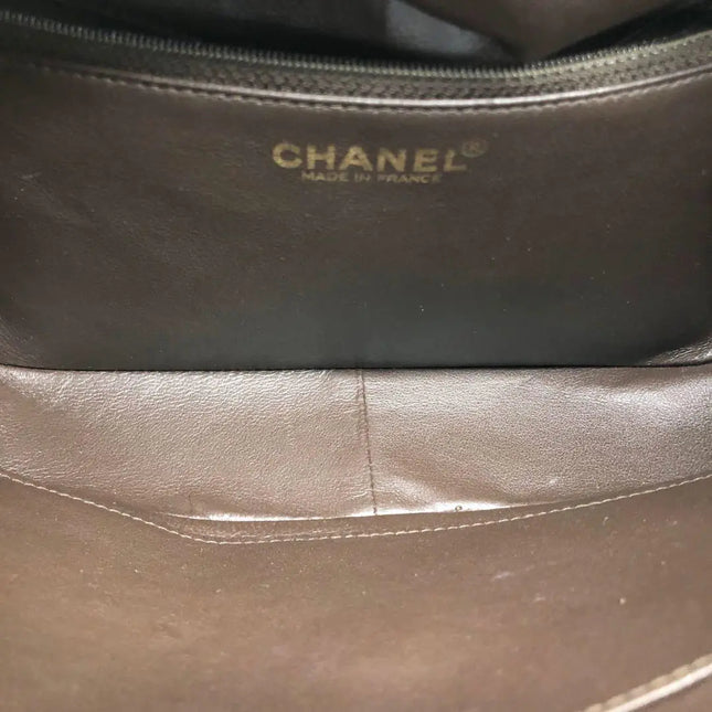 Chanel 2002 Coco Flap Top Handle Box Bag Velvet Grey
