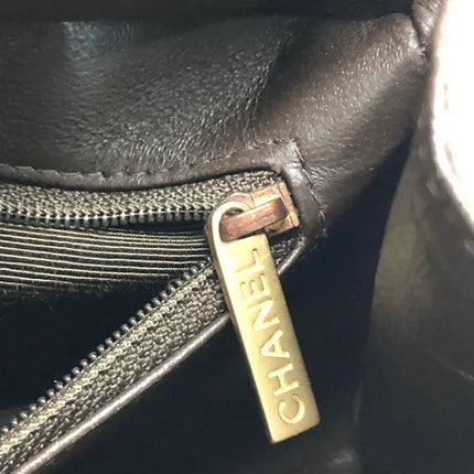 Chanel 2002 Coco Flap Top Handle Box Bag Velvet Grey