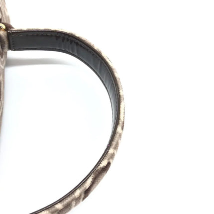 Chanel 2002 Coco Flap Top Handle Box Bag Velvet Grey