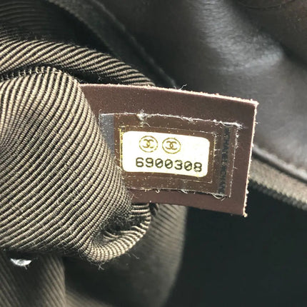 Chanel 2002 Coco Flap Top Handle Box Bag Velvet Grey