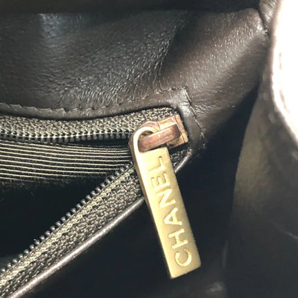 Chanel 2002 Coco Flap Top Handle Box Bag Velvet Grey