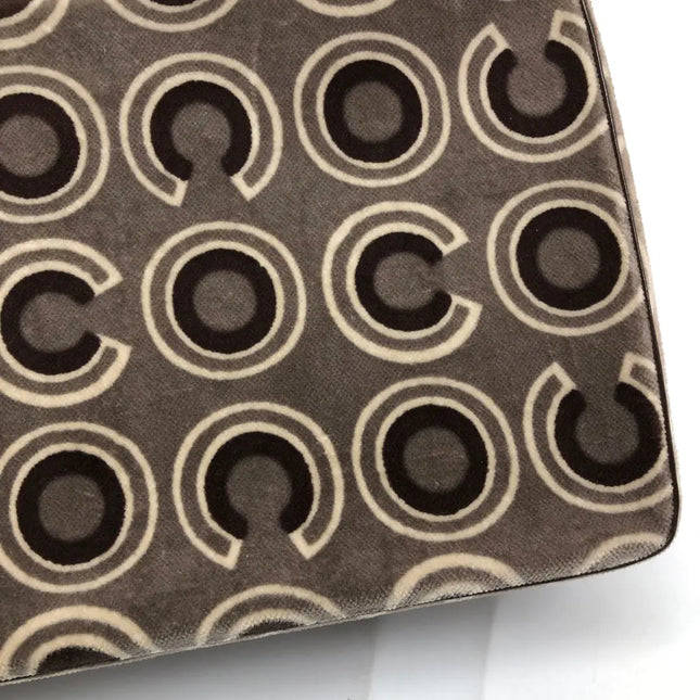 Chanel 2002 Coco Flap Top Handle Box Bag Velvet Grey