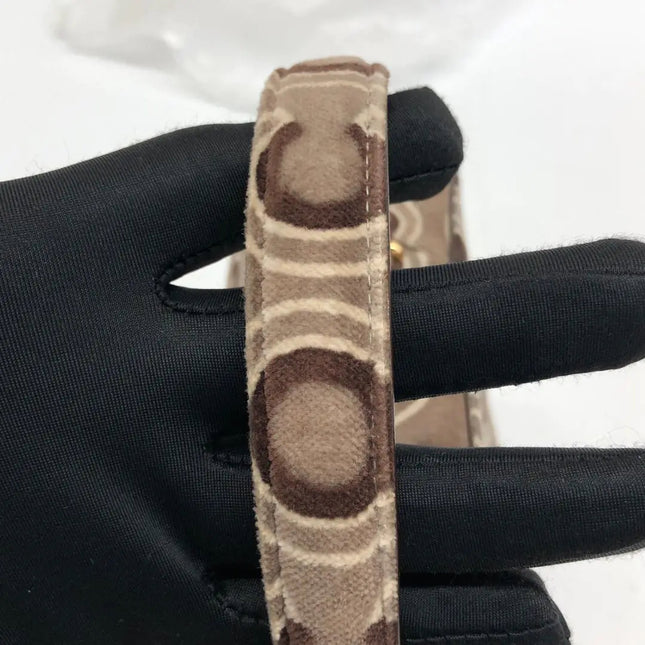 Chanel 2002 Coco Flap Top Handle Box Bag Velvet Grey