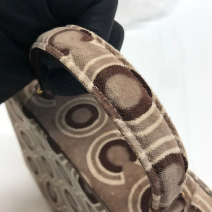 Chanel 2002 Coco Flap Top Handle Box Bag Velvet Grey