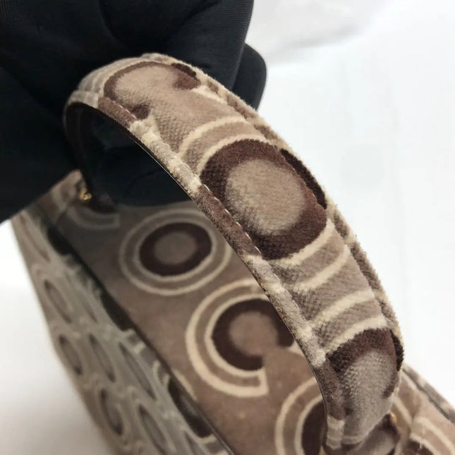 Chanel 2002 Coco Flap Top Handle Box Bag Velvet Grey