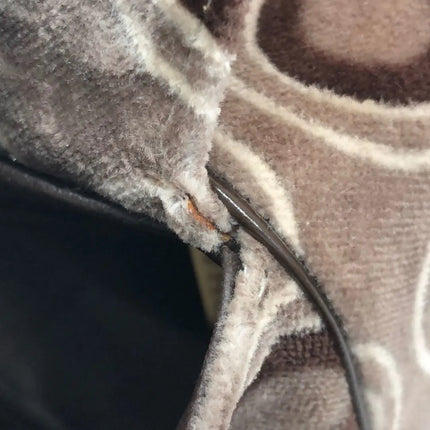 Chanel 2002 Coco Flap Top Handle Box Bag Velvet Grey