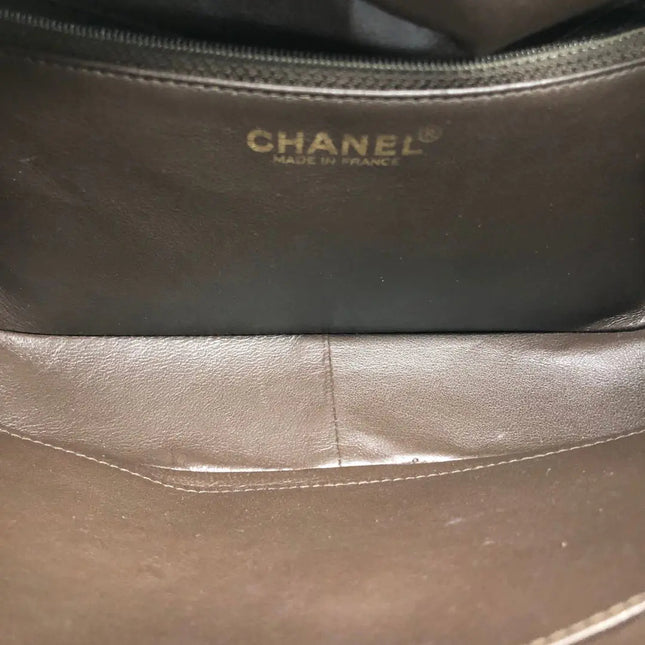 Chanel 2002 Coco Flap Top Handle Box Bag Velvet Grey