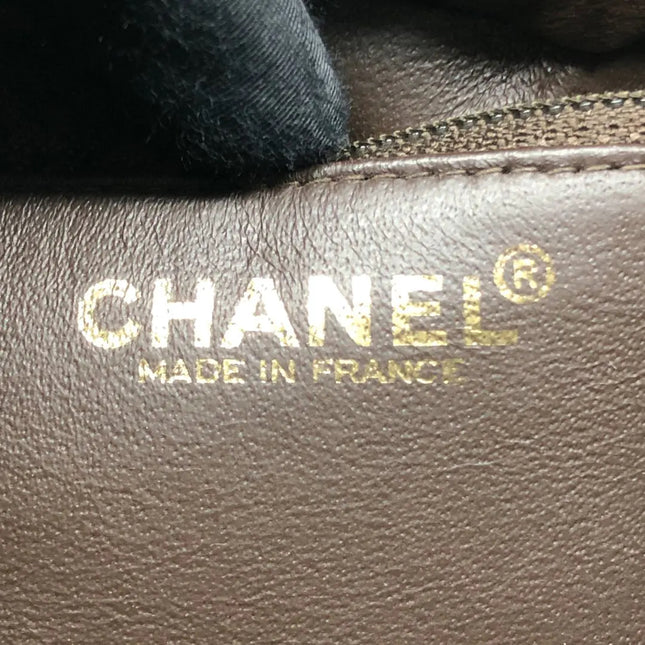 Chanel 2002 Coco Flap Top Handle Box Bag Velvet Grey